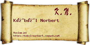 Köböl Norbert névjegykártya