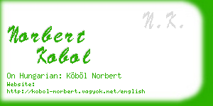 norbert kobol business card