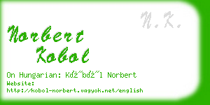 norbert kobol business card